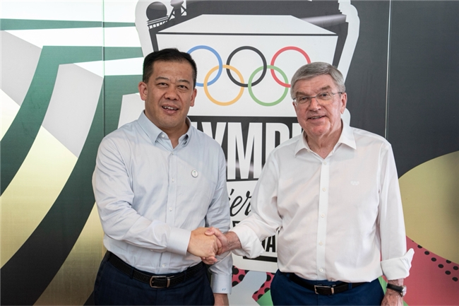 蒙牛高飞于上海会面国际奥委会主席巴赫，共商2024巴黎奥运策略