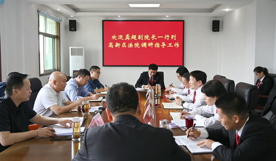 南阳中院副院长龚超一行莅临南阳市高新区法院调研指导工作 