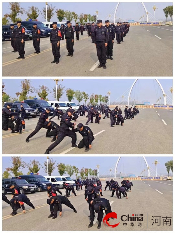 泌阳县公安局巡特警大队与县保安押运大队联合开展岗位技能大练兵