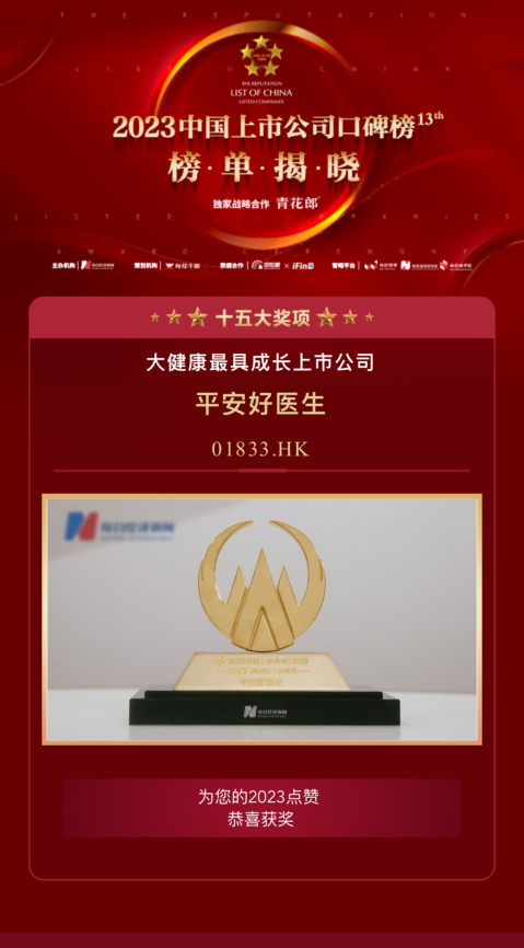 又双叒叕获奖了！平安健康为行业发展树立新标杆
